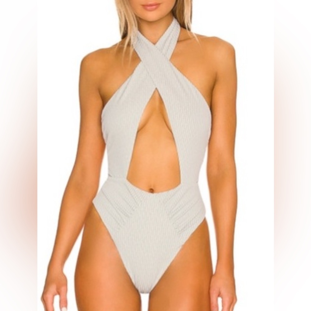 NWT - Amuse Society Beach Bliss One Piece in Sea Wind